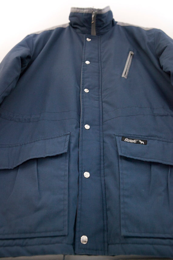 Vintage XL Parka Pale Blue Winter Jacket Oversize… - image 4