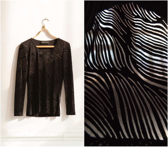velvet sheer top
