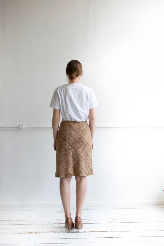 60s style plaid skirt size S waist 28 Vintage A l… - image 6