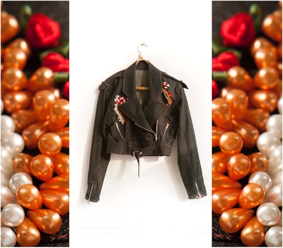 baby black jean jacket