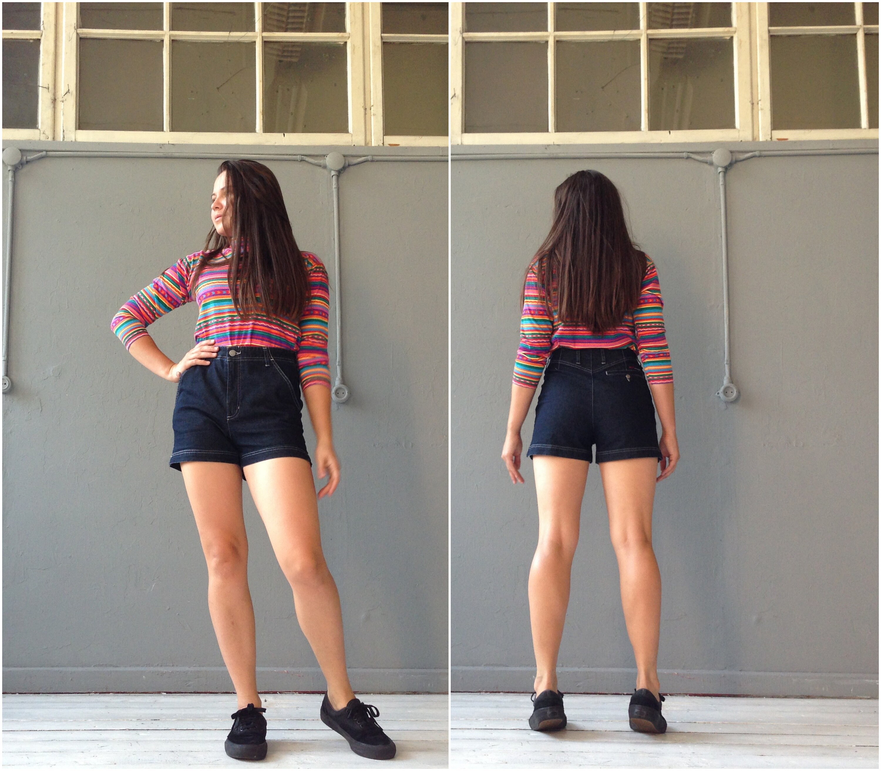 Womens High Waist Shorts M High Waisted 