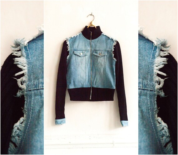 zip up jean jacket