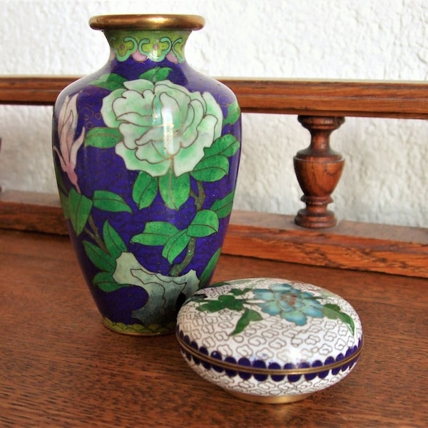 vintage cloisonne vase oder döschen china auswahl