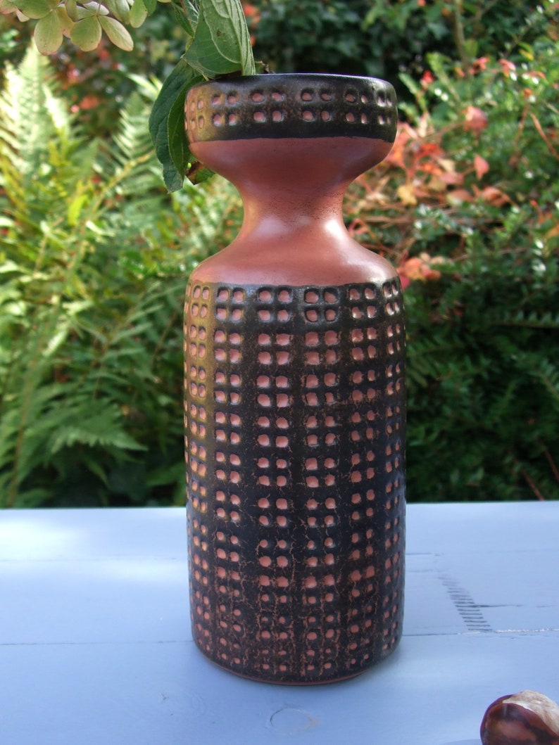 vintage relief vase veb haldensleben image 3