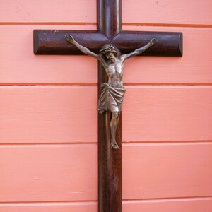 vintage kreuz jesus kruzifix wandkreuz antik Bild 3