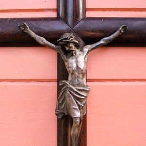vintage kreuz jesus kruzifix wandkreuz antik Bild 2