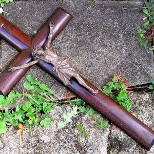 vintage kreuz jesus kruzifix wandkreuz antik Bild 9