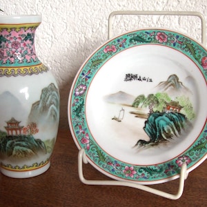 vintage set vase und tellerchen china