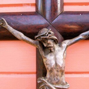 vintage kreuz jesus kruzifix wandkreuz antik Bild 5