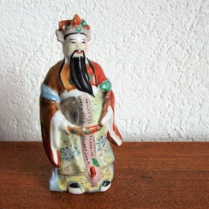vintage porcelain figurine chinese emperor