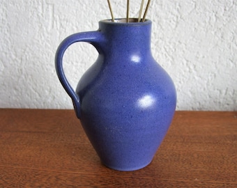 vintage vase henkelvase studiokeramik lavendelblau