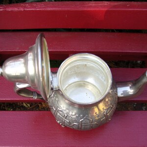 vintage antique silver plated Moroccan teapot image 7