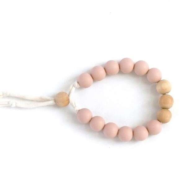 Silicone Teething - Baby Shower Gift - Baby Teething - Teething Beads - Addison Silicone - Maple Wood Teething Bracelet