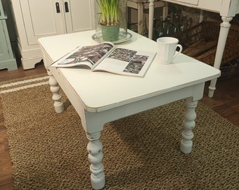 White coffee table, shabby chic