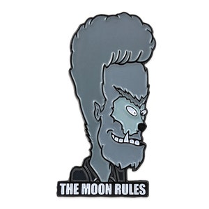 Wolfholio Pin - The Moon Rules, Werewolf, Lycanthrope, Goth Pins, Horror Pins