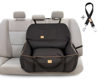 Car seat for big dog - Cushion dog car seat - Premium dog car booster seat - Dog travel bed