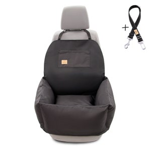 Dog car seat black - Cushion pet car seat - Premium dog car booster seat - Dog carrier bag