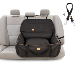 Car seat for big dog - Cushion dog car seat - Premium dog car booster seat - Dog travel bed