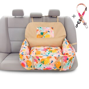 Dog car seat - for big dog - Handmade cushion dog car seat -Waterproof dog car booster seat - Dog travel bed