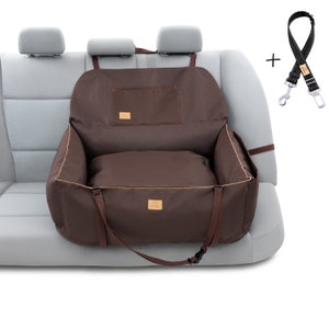 Car seat for big dog - Cushion dog car seat - Premium dog car booster seat - Dog travel bed