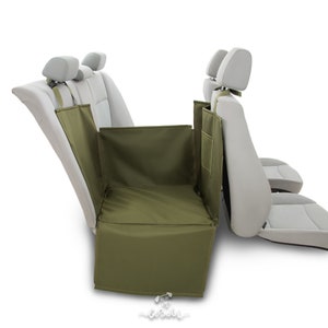 Car seat cover for medium dog - OLIVE GREEN - Dog seat cover on half seat - Basket seat cover - Waterproof car seat cover for dog