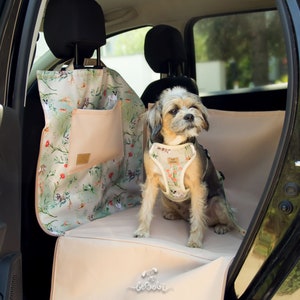 Autositzbezug für mittelgroße Hunde – Hundesitzbezug auf halber Sitzfläche – Korbsitzbezug – Wasserdichter Autositzbezug für Hunde