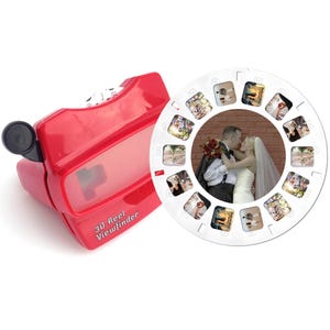 Personalised Viewmaster style custom reels disc own photos my images Valentine's day gift Father's day Mother's Birthday Proposal Wedding
