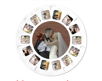 PERSONNALISÉ Viewmaster Style Disc Demande en mariage Cadeau Saint-Valentin Anniversaire Cadeau de Noël Fête des Mères Fête des Pères