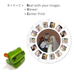 Personalized Viewmaster style reel Custom Christmas gift Proposal Wedding Valentine's day Mother's Celebration Anniversary Birthday R + V + C