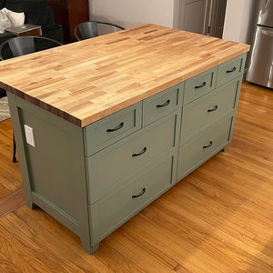 Kitchen Island Workbench Woodworking Plans [+FREE Full Build Video]