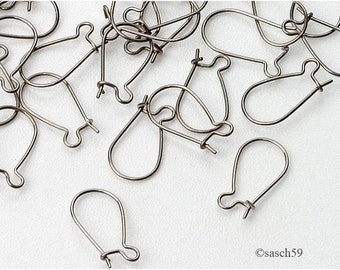 40 ear hooks stainless steel with clasp leverback hook