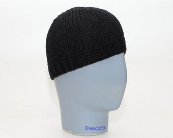 Mütze Strickmütze Beanie Wollmütze Cap D1 schwarz