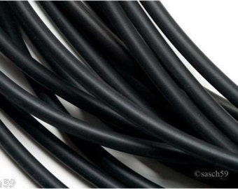Rubber band rubber cord rubber 6 mm 5 m black