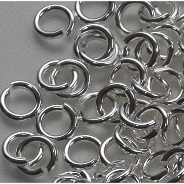 Biegeringen Binderringe Silber Biegering Ring 6 mm 10gr. 80 pcs.