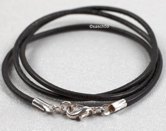 Leather chain Leather chain made to measure Leather necklace 45