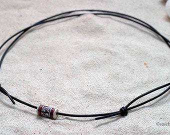 SURFERKETTE LEDERKETTE buffalo leather Ethno Bead 9