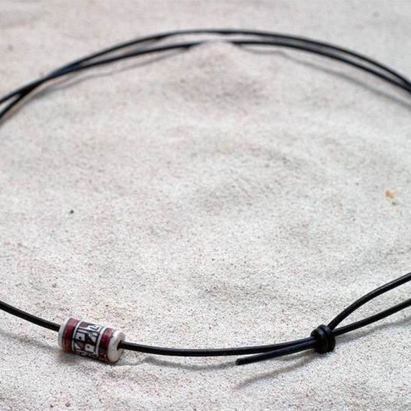 SURFERKETTE LEDERKETTE buffalo leather Ethno Bead 9