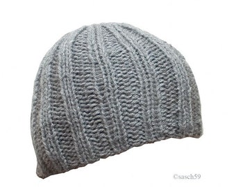 Mütze Strickmütze Beanie Wollmütze Cap 10 grau NEU