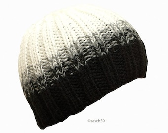 Mütze Strickmütze Beanie Wollmütze Cap 3 grau NEU