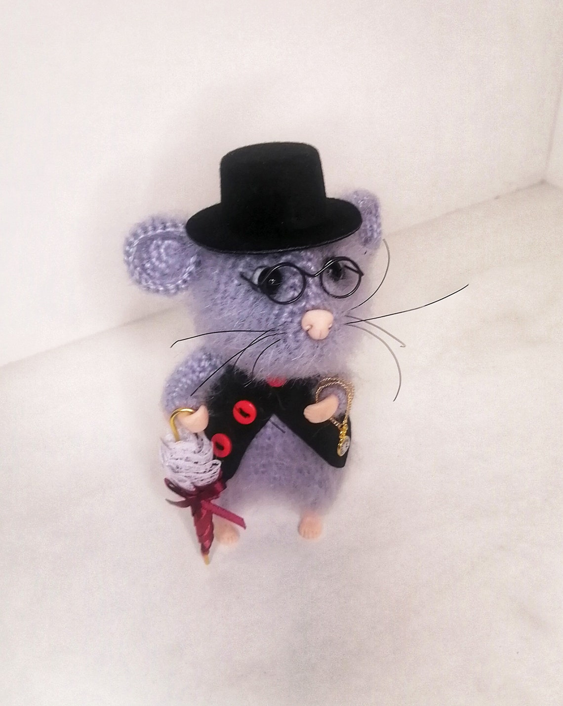 Soft toy mouse tiny mouse figurine of a mouse a gray Etsy