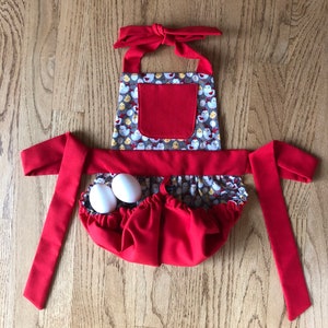 Egg Gathering Apron, Egg Gathering Apron for Kids, Kids Garden Apron, Toddler Apron, Kids Apron, Basket Apron