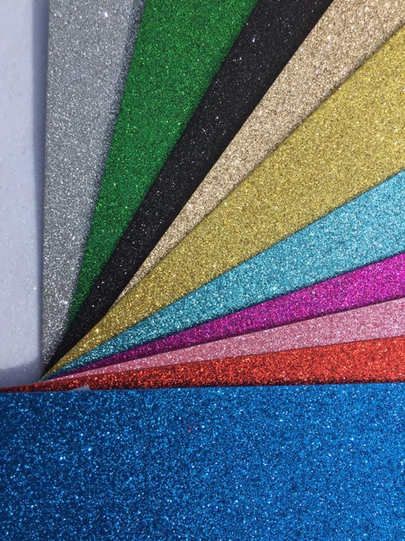 NO SHED BLACK GLITTER FELT FABRIC 2 x A4 Sheets Craft Making Bows Sewing