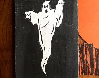 This House is Haunted Wood Sign, Halloween Goth Decor