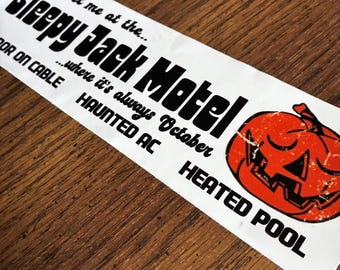 Sleepy Jack Motel - Retro Summerween Bumper Sticker