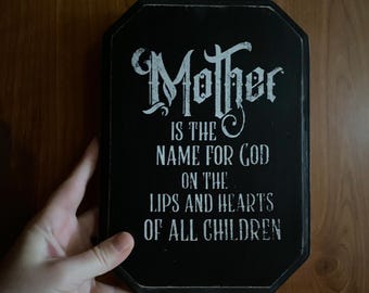 Houten bord Goth Mother - Dark Cottagecore-decor