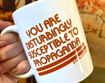Propaganda Mug, Retro Style Coffee Cup