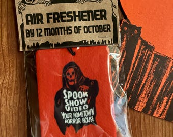 Spook Show Video Store Halloween Air Freshener,