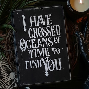 Dracula Holzschild, Gothic Love Plakette, dunkles Wohndekor