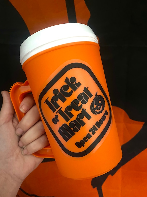 Retro Halloween Travel Mug, 80s Aesthetic, 90s Aesthetic, Thermal Mug, Vintage Halloween