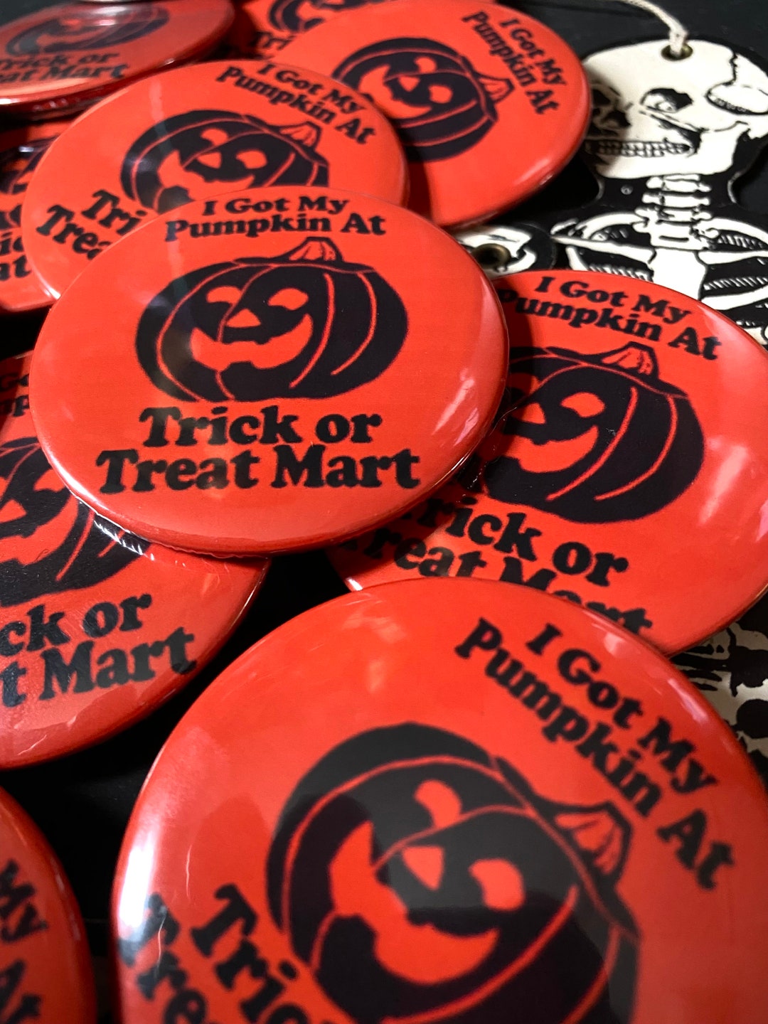 Retro Halloween Buttons Vintage Halloween Trick or Treat Etsy